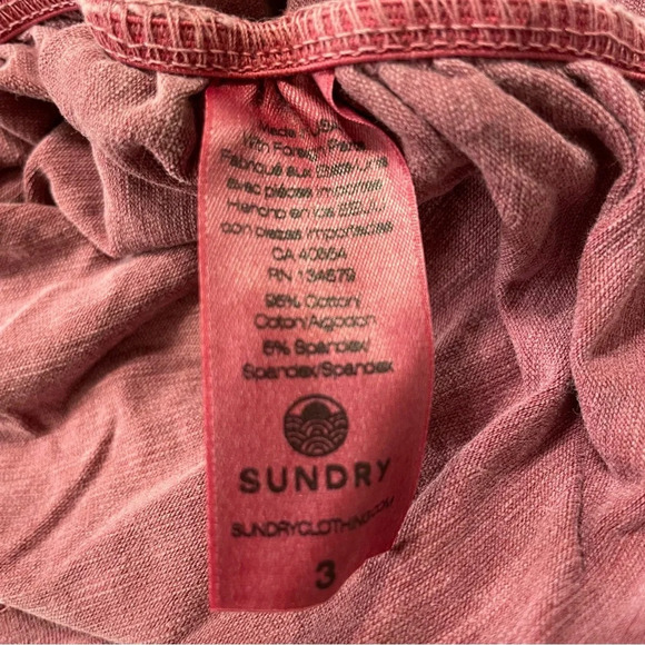 SUNDRY by ANTHROPOLOGIE Puff Sleeve Dress‎ in Pigment Crimson - Picture 8 of 11